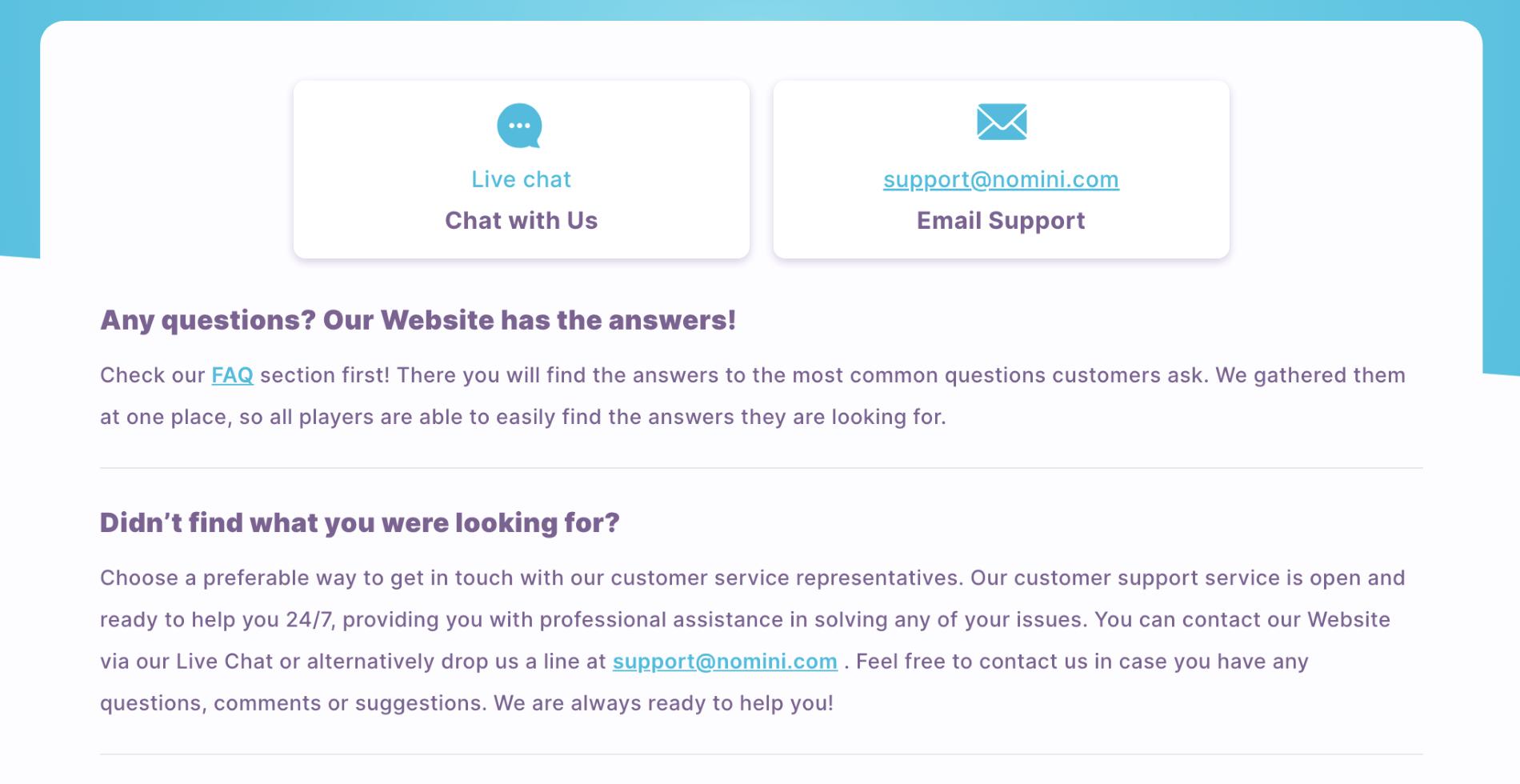 Customer Support