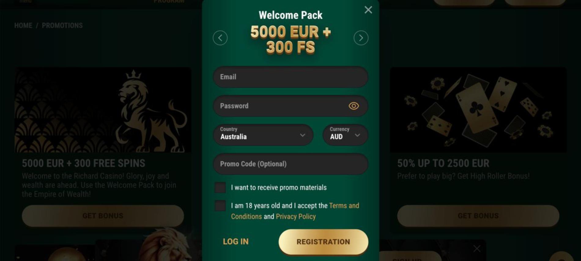 Richard Casino registration